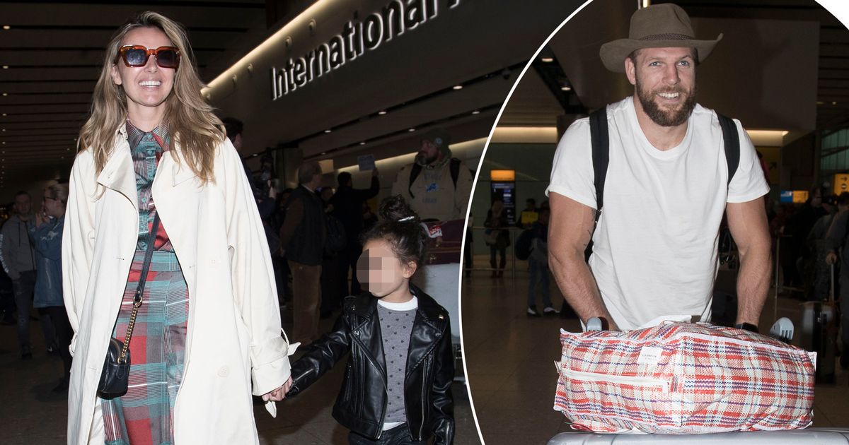 Nadine Coyle holds hands with daughter Anaiya as she leads I’m A Celeb stars landing back in UK - www.ok.co.uk - Britain