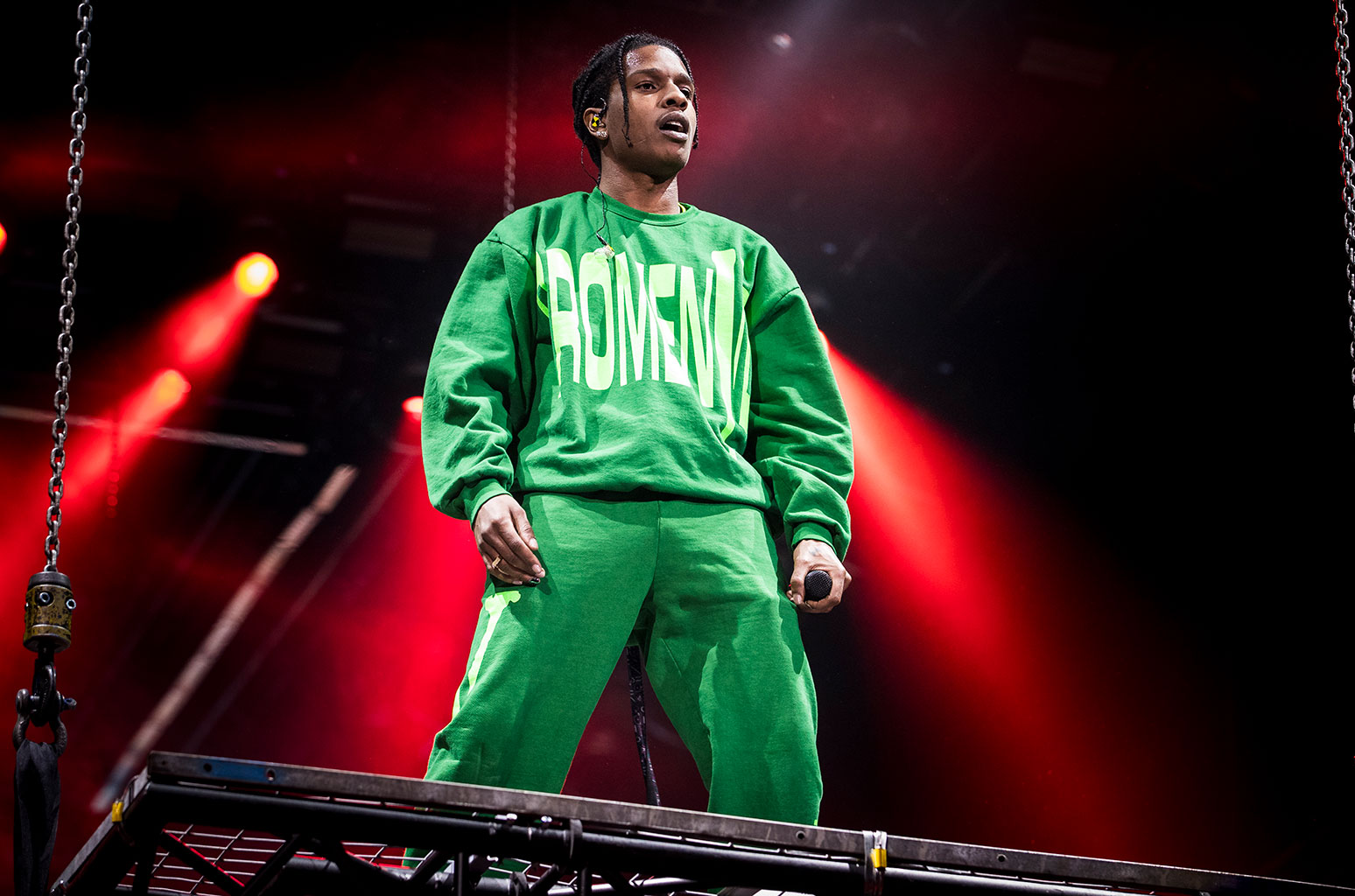 Ap Rocky - Watch A$AP Rocky Perform Inside a Cage for First Swedish Concert After Arrest - billboard.com - USA - Sweden - city Stockholm