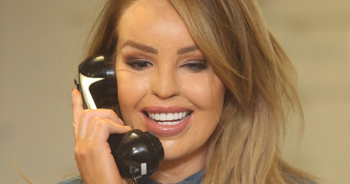 Katie Piper raises money for charity as she answers the phones at annual ICAP event - www.ok.co.uk