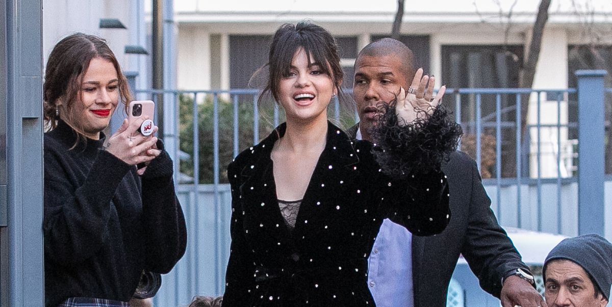 Selena Gomez Made Lingerie Look Chic in a Lace Slip Dress and Coat in Paris - www.elle.com - London