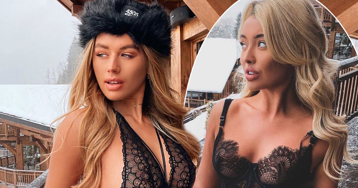 Love Island stars Arabella Chi and Harley Brash set pulses racing as they strip down to lingerie in the snow - www.ok.co.uk - France