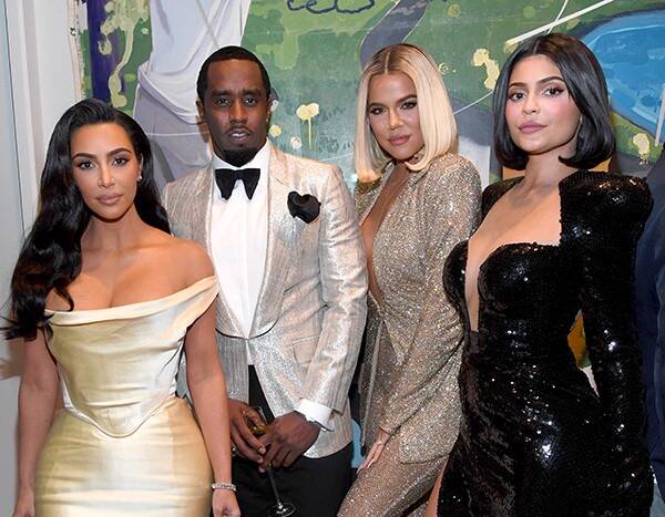 Kylie Jenner, Khloe and Kim Kardashian Go Glam for Diddy's 50th Birthday Party - www.eonline.com