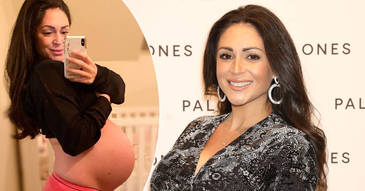 Casey Batchelor flaunts baby bump and jokes she will eat the next person who comments on how big she is - www.ok.co.uk