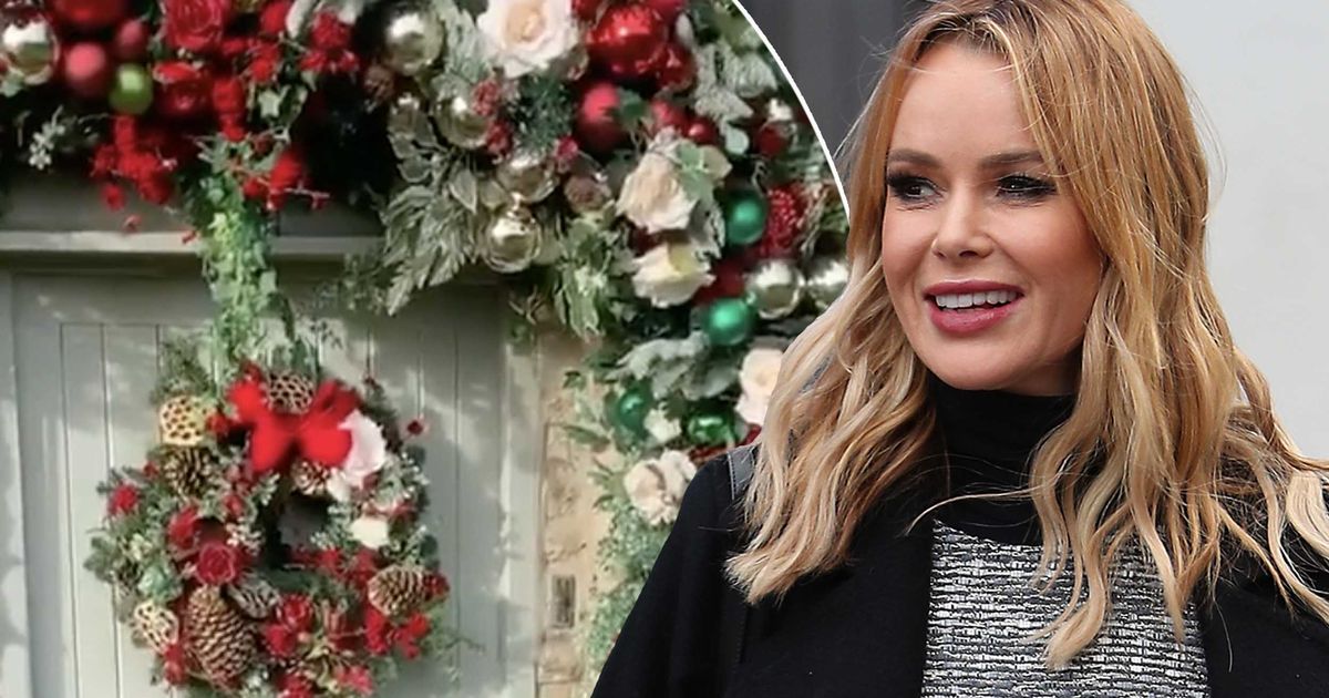 Britain's Got Talent star Amanda Holden unveils stunning Christmas door display in a rare clip of her home - www.ok.co.uk
