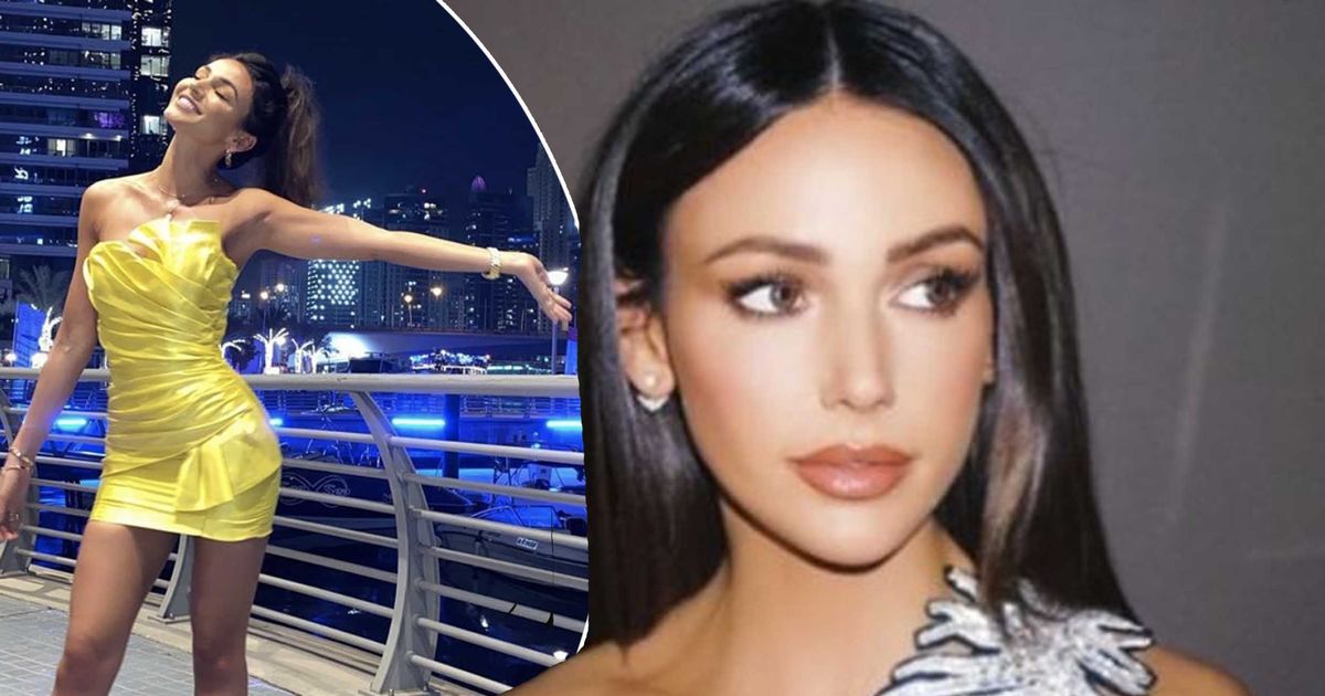 Michelle Keegan demands attention as she shows off long legs in tiny yellow minidress - www.ok.co.uk - Dubai