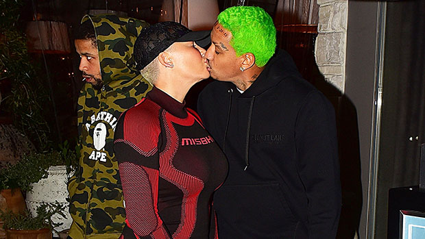 Amber Rose &amp; Boyfriend Alexander Edwards Passionately Kiss During Romantic Evening Out - hollywoodlife.com - Beverly Hills