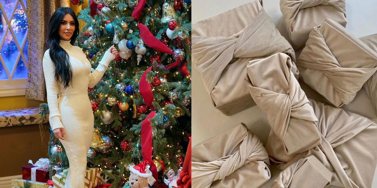 Kim Kardashian's Nude Christmas Gift Wrapping Is Definitely Different - www.harpersbazaar.com