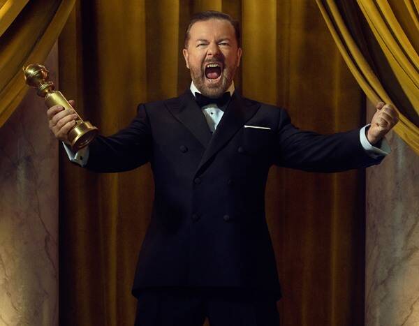 Ricky Gervais Has the Perfect Golden Globes Drinking Game for Viewers to Play - www.eonline.com