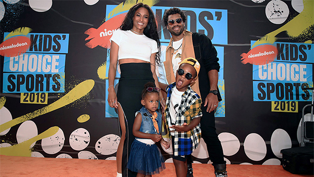 Ciara &amp; Russell Wilson Snuggle Kids Future, 5, &amp; Sienna, 2, In Matching PJs on Christmas Day - hollywoodlife.com