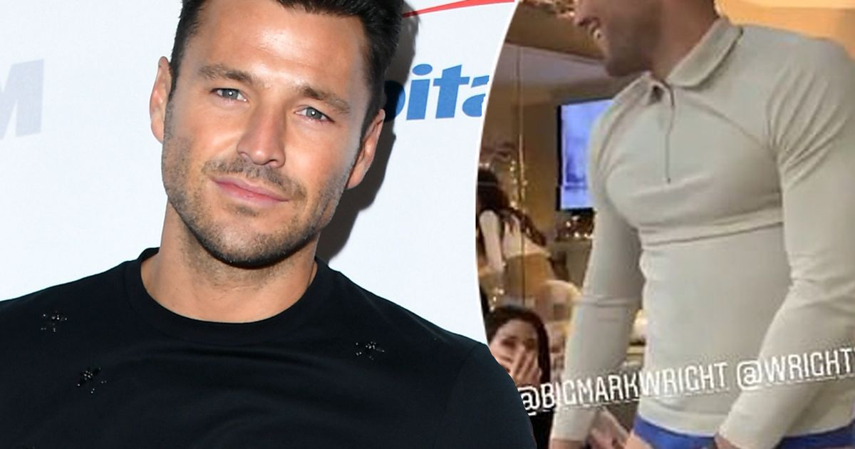 Mark Wright gets 'kicked in the b***s' as he and family play bizarre version of the cereal box challenge - www.ok.co.uk