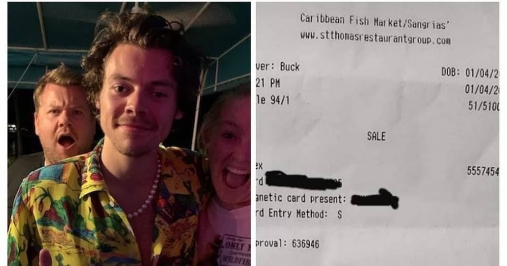 Harry Styles left a massive tip at a restaurant while holidaying with Adele and James Corden - www.manchestereveningnews.co.uk - Virgin Islands