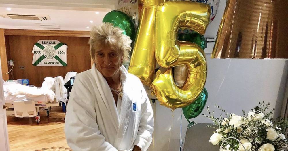 Rod Stewart celebrates 75th birthday in hospital with Celtic flag on display - www.dailyrecord.co.uk