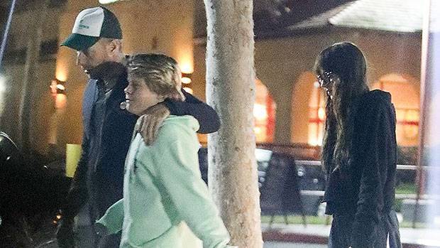 Chris Martin Wraps Arm Around Son Moses, 13 With Girlfriend Dakota Johnson As They Head To Movies - hollywoodlife.com - county Dakota