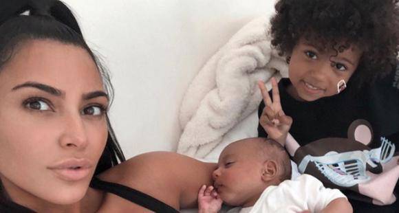 Kim Kardashian shares an adorable photo of her son Psalm West and Kylie Jenner's daughter Stormi Webster - www.pinkvilla.com