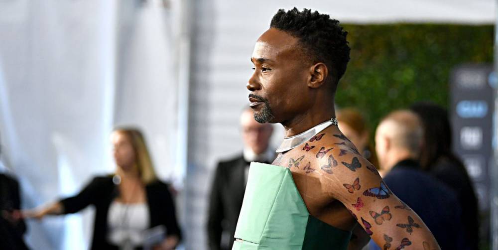 Billy Porter Wore Hand-Painted Butterfly Body Art at the Critics' Choice Awards to Honor the Transgender Community - www.marieclaire.com