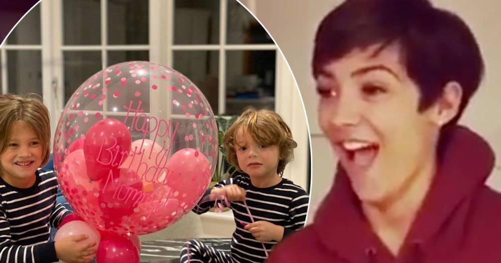 Frankie Bridge shares adorable video of her sons surprising her on her birthday - www.ok.co.uk