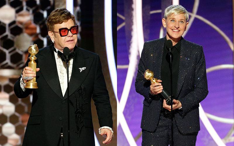 Ellen and Elton Lead the Way at the Golden Globes - gaynation.co - Los Angeles - county Love