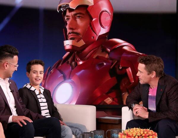 Iron Man Fan Meet Real Life Superhero Robert Downey Jr. - www.eonline.com