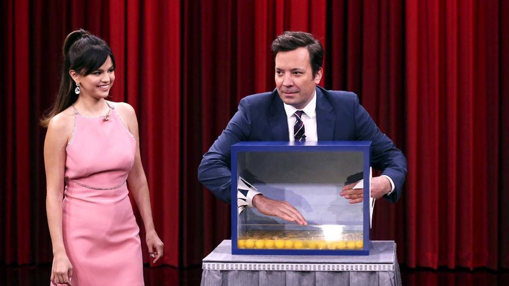 Selena Gomez and Jimmy Fallon Guess Mystery Objects During "Can You Feel It?" Game - www.hollywoodreporter.com