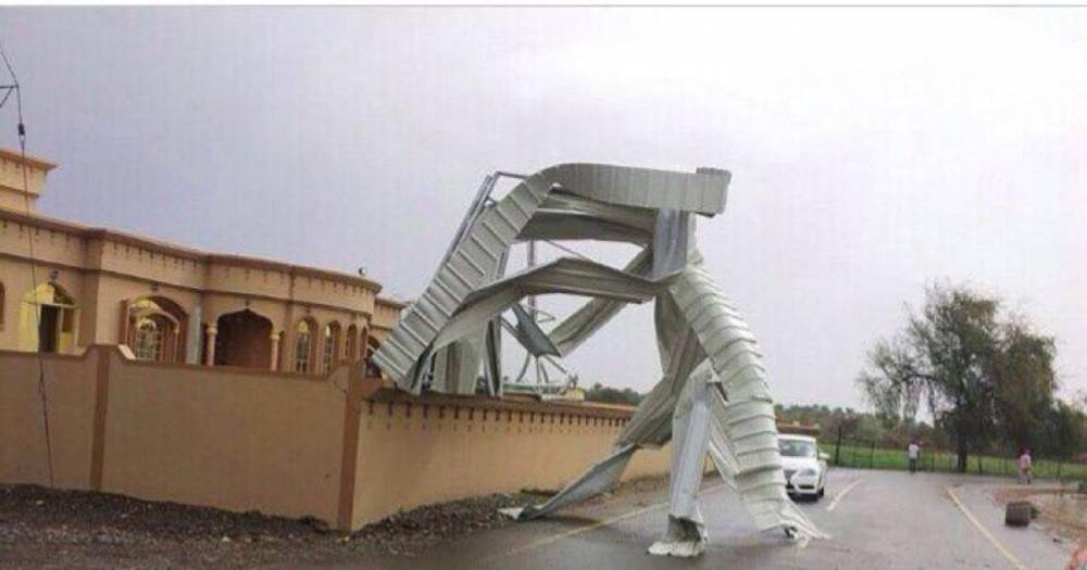 Some debris from the storms this week formed a rather terrifying figure in RAK - www.ahlanlive.com - Uae