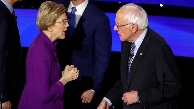 Elizabeth Warren Bernie Sanders’ Beef Caught On Post-Debate Hot Mic: ‘You Called Me A Liar’ - hollywoodlife.com - county Warren - Des Moines - state Vermont