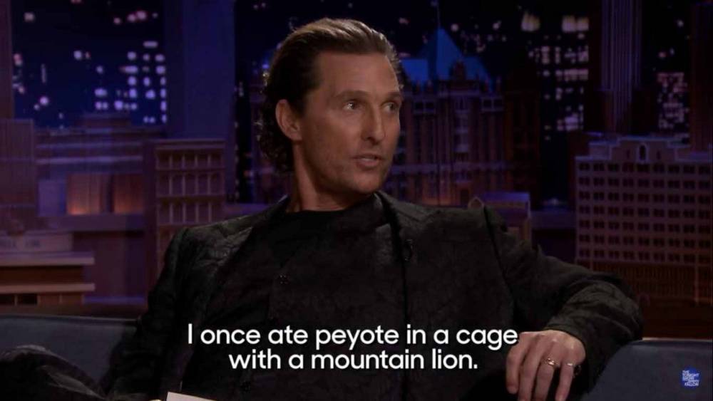 Matthew McConaughey Reveals He Once Did Peyote With a Mountain Lion (Exclusive) - www.etonline.com
