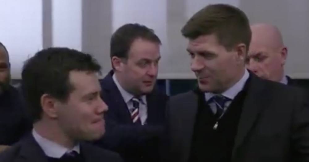 Steven Gerrard delivers Rangers quip to Ross Wilson at Loving Cup ceremony - www.dailyrecord.co.uk - Scotland