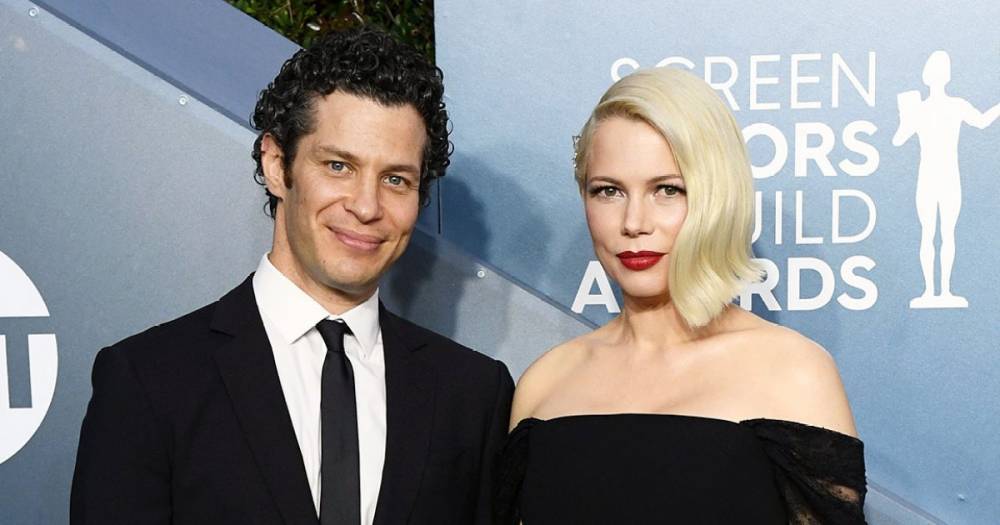 SAG Awards 2020: Michelle Williams and Her Baby Bump Glow on Red Carpet With Fiance Thomas Kail: Photos - www.usmagazine.com