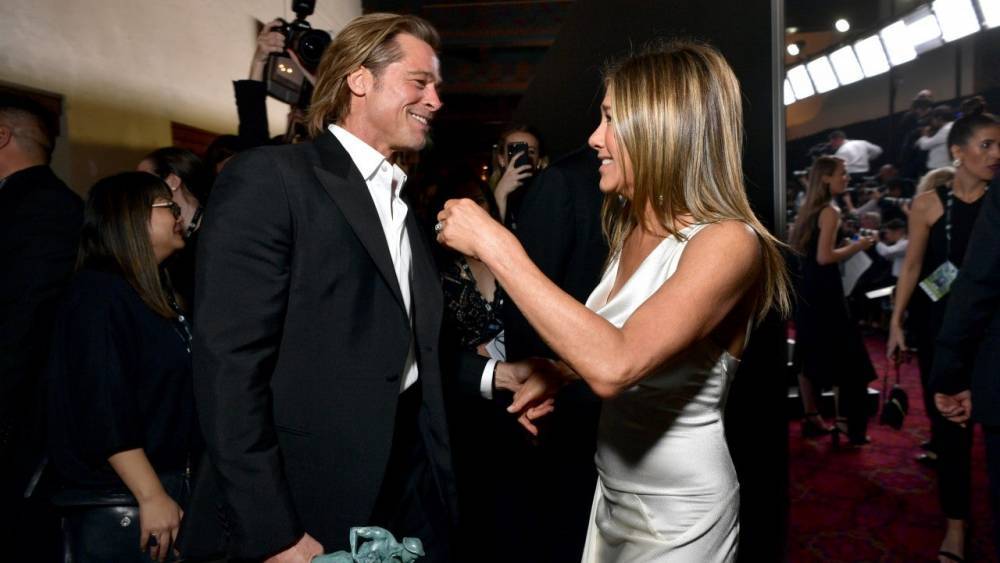Jennifer Aniston and Brad Pitt Reunite Backstage After SAG Award Wins: See the Pics! - www.etonline.com - Los Angeles