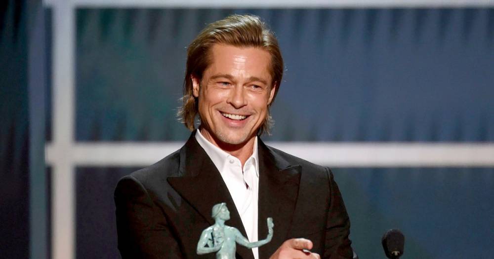 Brad Pitt Jokes About Dating As Ex-Wife Jennifer Aniston Applauds His 2020 SAG Awards Win: ‘Gotta Add This to My Tinder Profile’ - www.usmagazine.com - Hollywood
