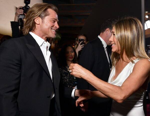 Witness the Moment Brad Pitt Watched Jennifer Aniston's 2020 SAG Awards Speech - www.eonline.com