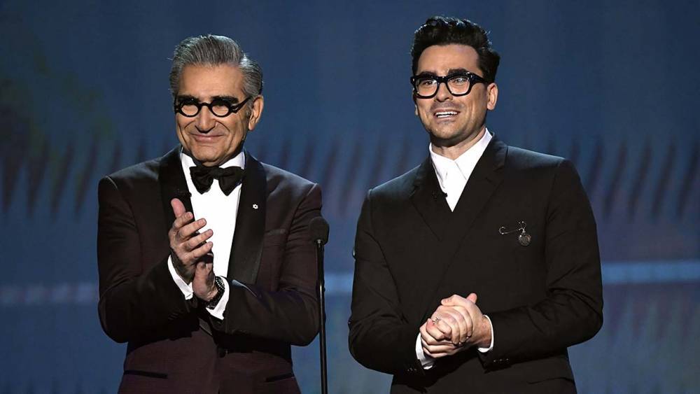 SAG Awards: Dan Levy Cuts Off "Rambling" Dad Eugene Levy During "I Am an Actor" Segment - www.hollywoodreporter.com - county Levy - county Ontario - county Hamilton
