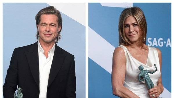 Brad Pitt and Jennifer Aniston reunite backstage at SAG Awards - www.breakingnews.ie - Hollywood