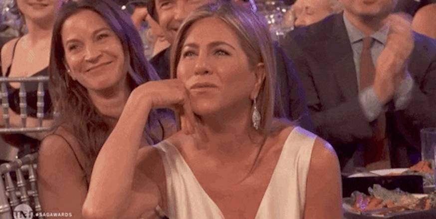 Jennifer Aniston Caught Reacting to Brad Pitt's Joke About Not Getting Along with His "Wife" - www.cosmopolitan.com - Hollywood