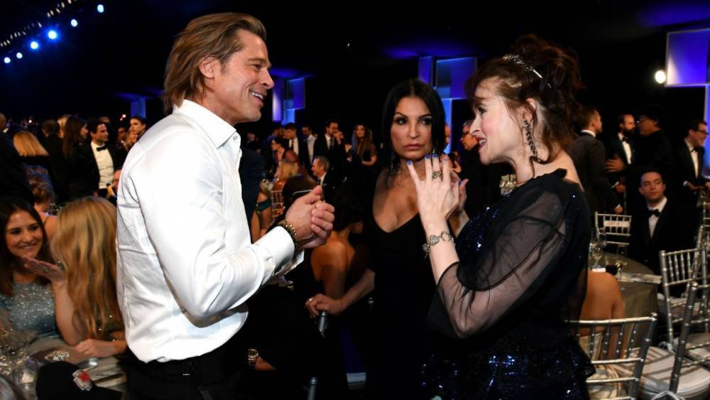 Brad Pitt and Helena Bonham Carter Have a ‘Fight Club’ Reunion at the SAG Awards - www.etonline.com