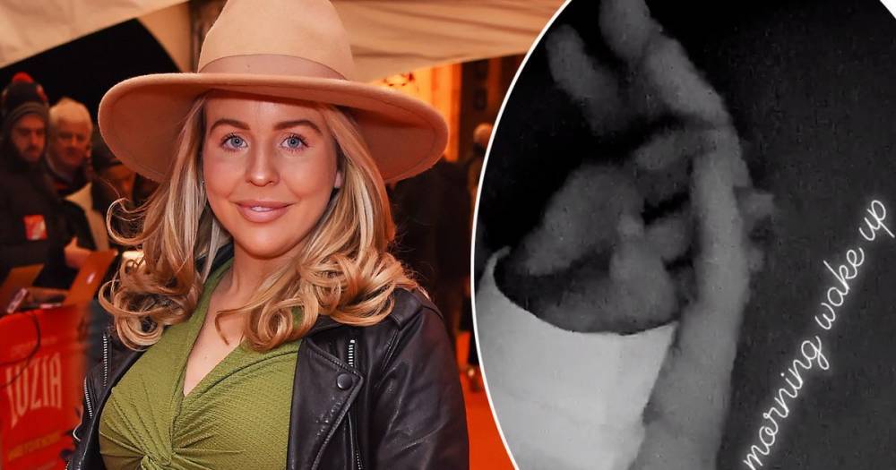 Lydia Bright sparks speculation she's given birth to first child as she posts video of baby’s hand - www.ok.co.uk