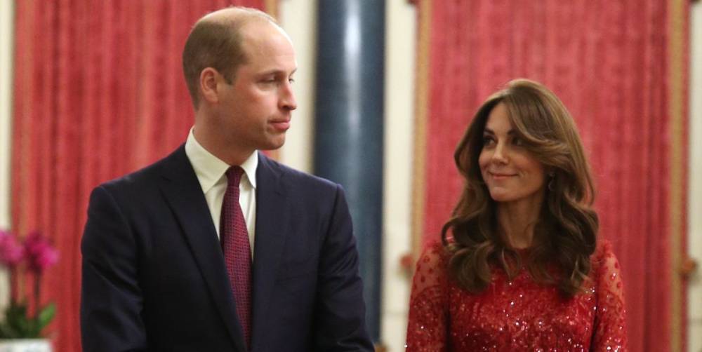 See Kate Middleton Pop Out in Red At Prince William's First Solo Buckingham Palace Reception - www.elle.com