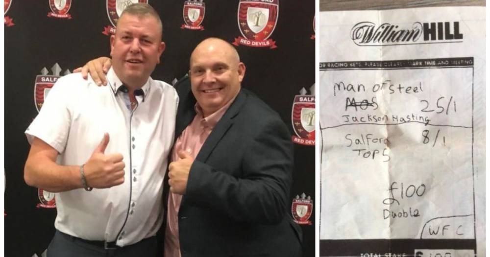 Pals thought they'd won £23,400 bet on Salford Red Devils - but dispute with bookies means they'll get a lot less - www.manchestereveningnews.co.uk - city Hastings - Jackson