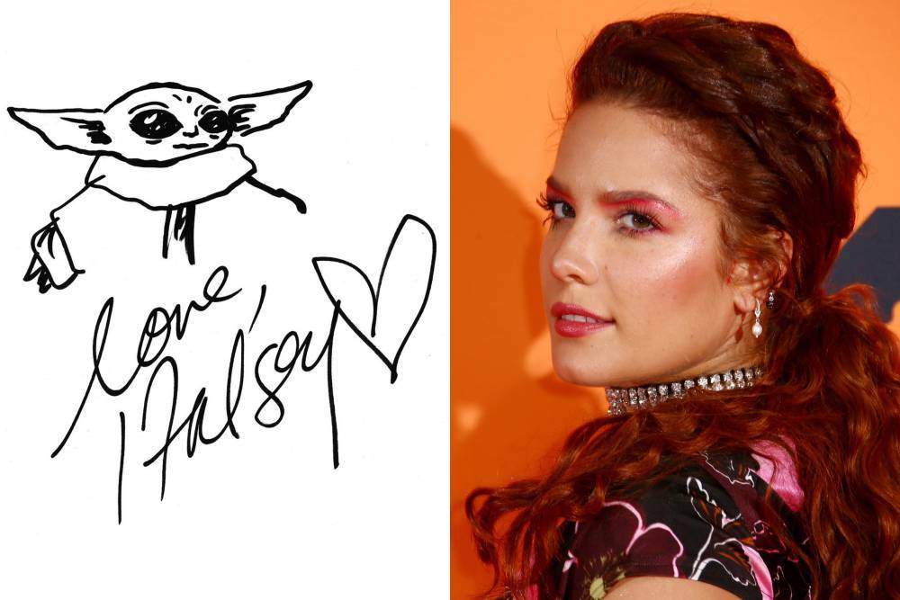 Halsey can draw Baby Yoda way better and faster than you - nypost.com