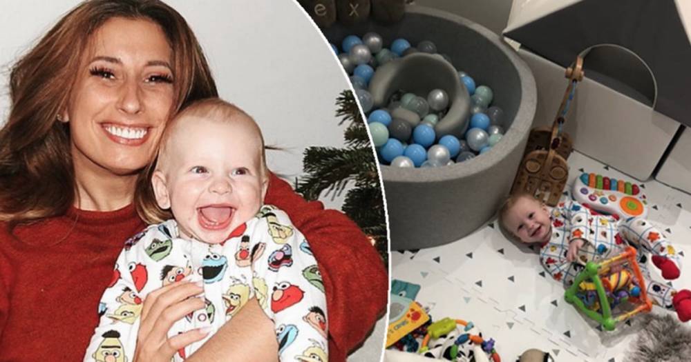 Stacey Solomon has created an incredible soft play area for baby son Rex - www.ok.co.uk