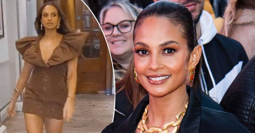 Britain's Got Talent's Alesha Dixon proves she's body goals as she shows off lean legs in brown dress - www.ok.co.uk