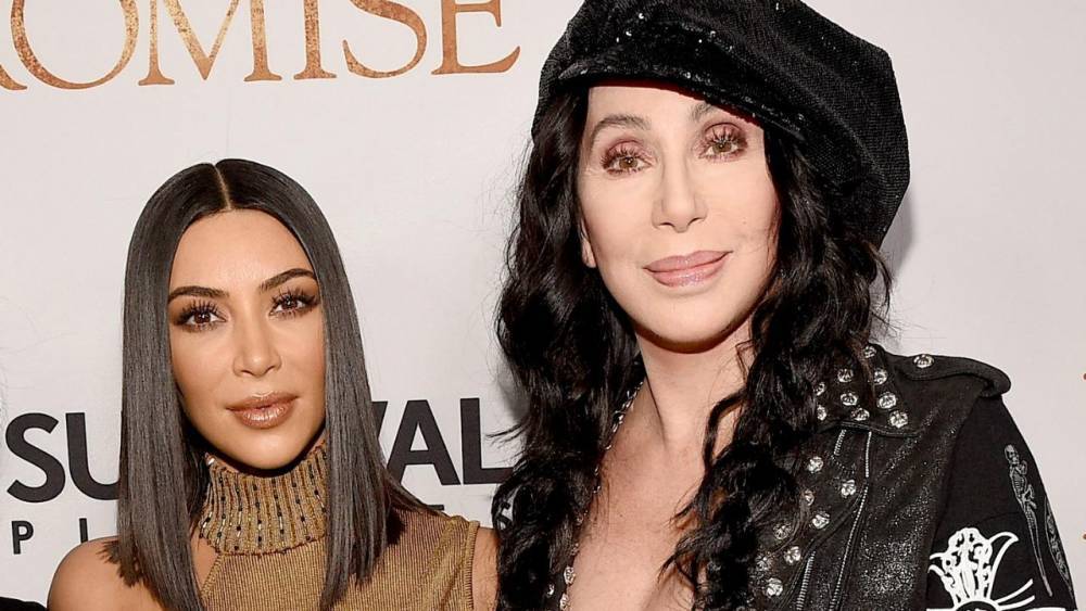 Kim Kardashian and Cher Wear Major Wigs as They Shoot a Video in Los Angeles -- See Their Biker Chick Outfits - www.etonline.com - Los Angeles
