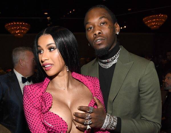 Cardi B Pops Out of Her Dress at Pre-2020 Grammys Gala and Offset Gets Grabby - www.eonline.com - Beverly Hills