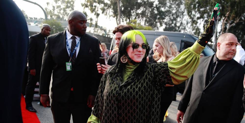 Billie Eilish Wore a Green Gucci Suit on the 2020 Grammys Red Carpet - www.elle.com