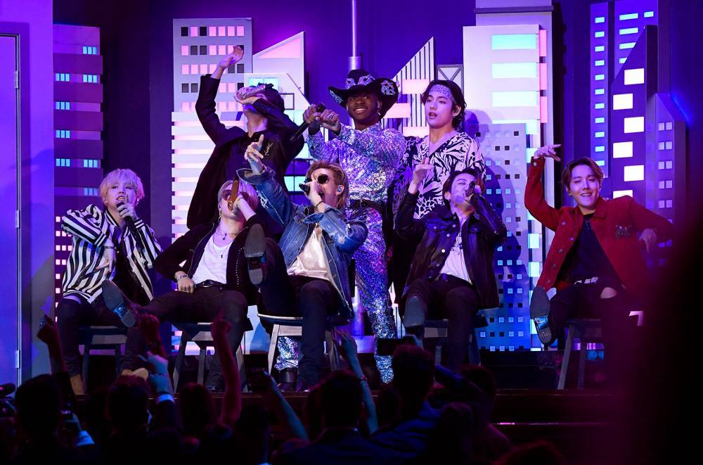 Lil Nas X Brings Out BTS &amp; Absolutely Everybody Else For All-Star 'Old Town Road' Performance at 2020 Grammys - www.billboard.com - city Seoul
