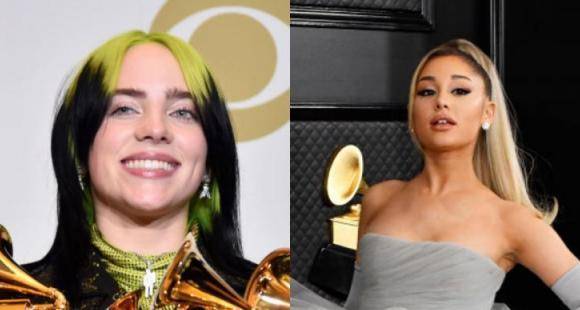 Ariana Grande blows kisses to Billie Eilish shouting her out at Grammys 2020 - www.pinkvilla.com