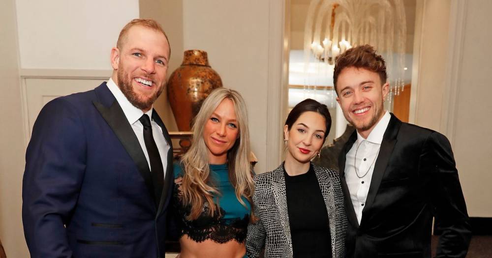 James Haskell and wife Chloe Madeley reunite with I’m A Celeb co-star Roman Kemp and his girlfriend Anne-Sophie Flury - www.ok.co.uk - Britain - London