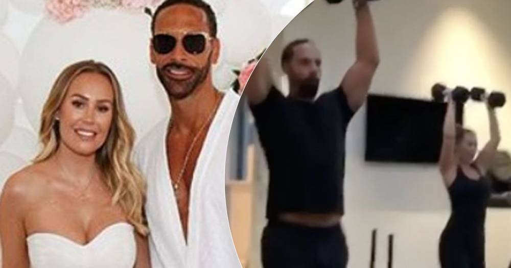 Inside Rio Ferdinand and Kate Wright's impressive couple's workouts in their home gym - www.ok.co.uk