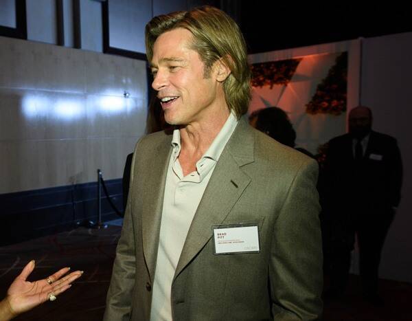 Brad Pitt Proudly Wore a Name Tag to the Oscars Luncheon—And Nothing Has Ever Been So Pure - www.eonline.com - Hollywood
