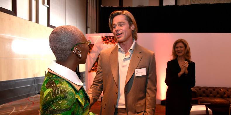 Brad Pitt Humbly Introduced Himself With a Name Tag at the Oscars Luncheon - www.wmagazine.com - Hollywood